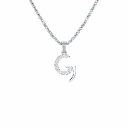 G-Luke Silver Pendant - White Gold - Image 1