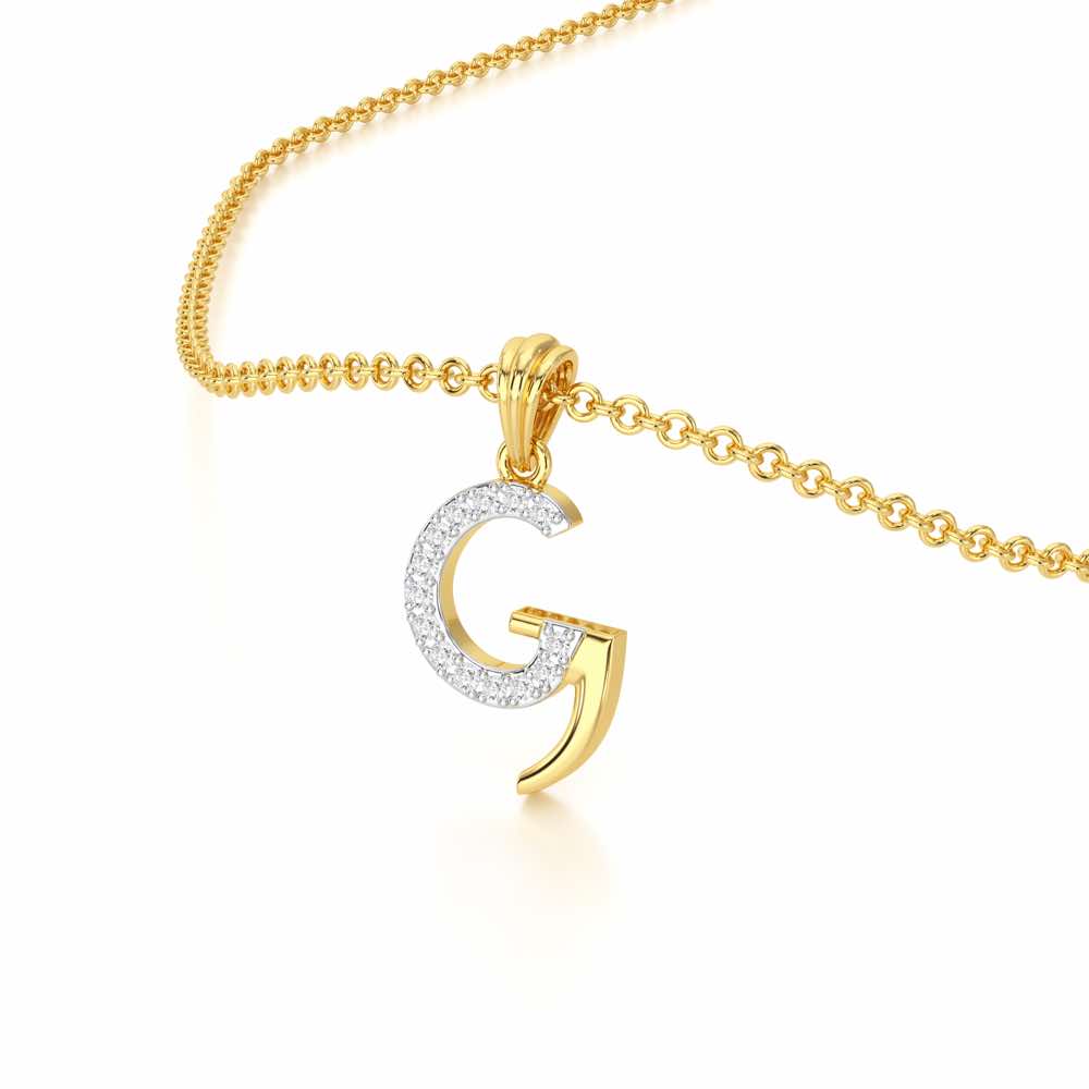 G-Luke Silver Pendant - Yellow Gold - Image 2