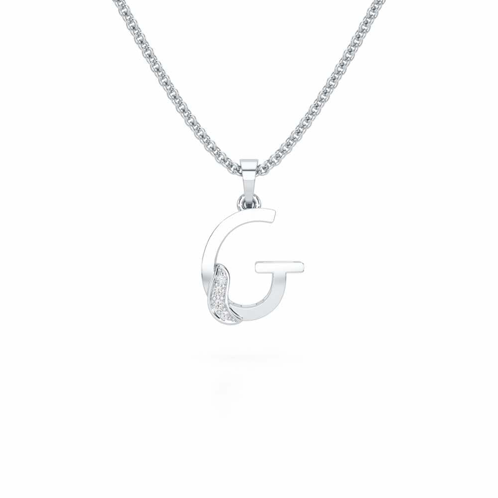 G-Spark Silver Pendant - White Gold - Image 1