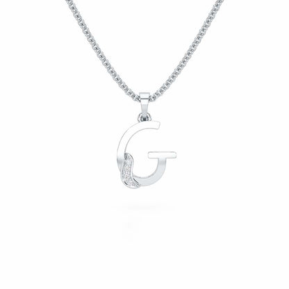 G-Spark Silver Pendant - White Gold - Image 1