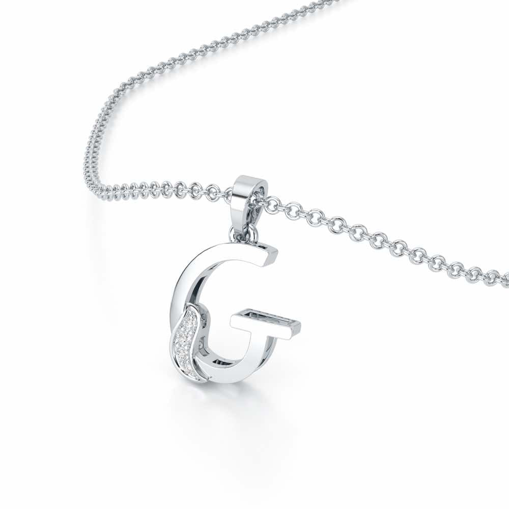 G-Spark Silver Pendant - White Gold - Image 2