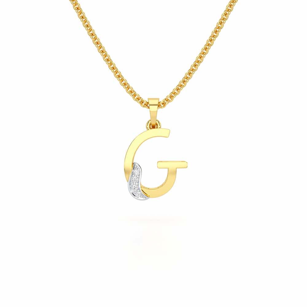 G-Spark Silver Pendant - Yellow Gold - Image 1