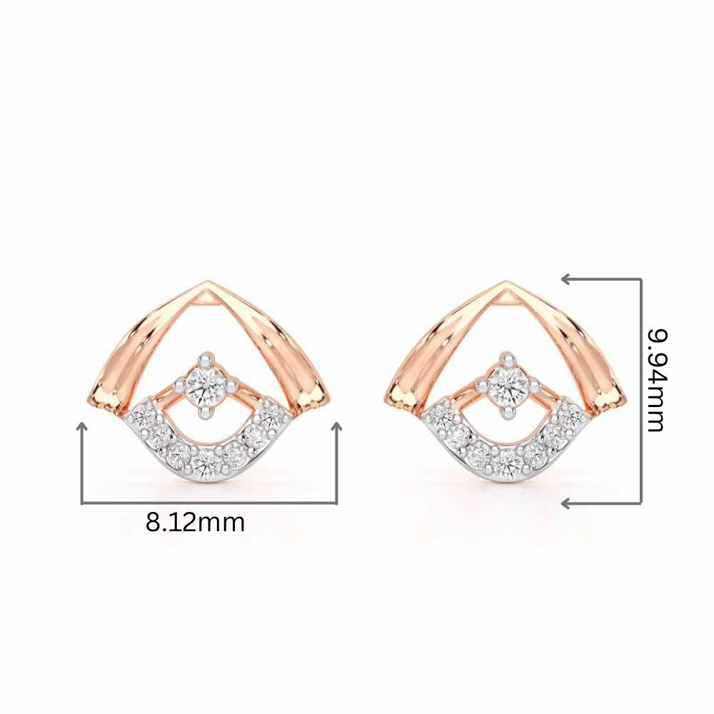 Galactic Glam Silver Earrings - Rose Gold - Image 2