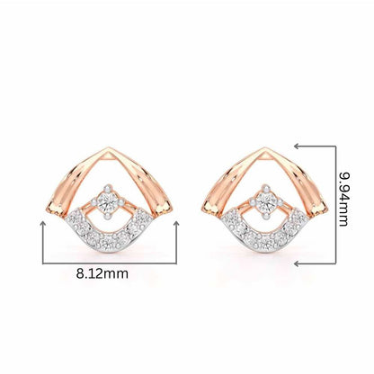 Galactic Glam Silver Earrings - Rose Gold - Image 2