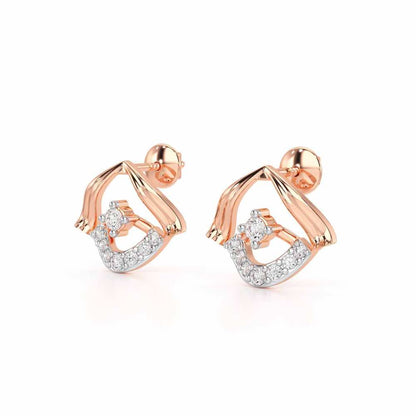 Galactic Glam Silver Earrings - Rose Gold - Image 3