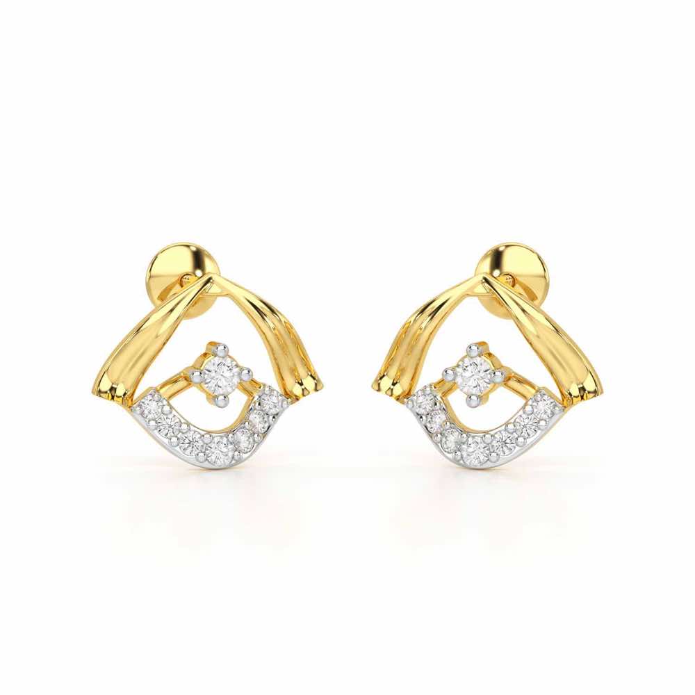 Galactic Glam Silver Earrings - Yellow Gold - Image 1