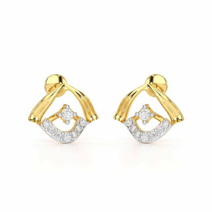 Galactic Glam Silver Earrings - Yellow Gold - Image 1