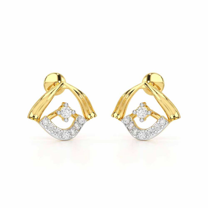 Galactic Glam Silver Earrings - Yellow Gold - Image 1