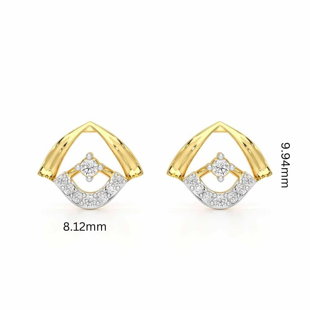 Galactic Glam Silver Earrings - Yellow Gold - Image 2