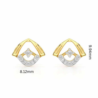 Galactic Glam Silver Earrings - Yellow Gold - Image 2
