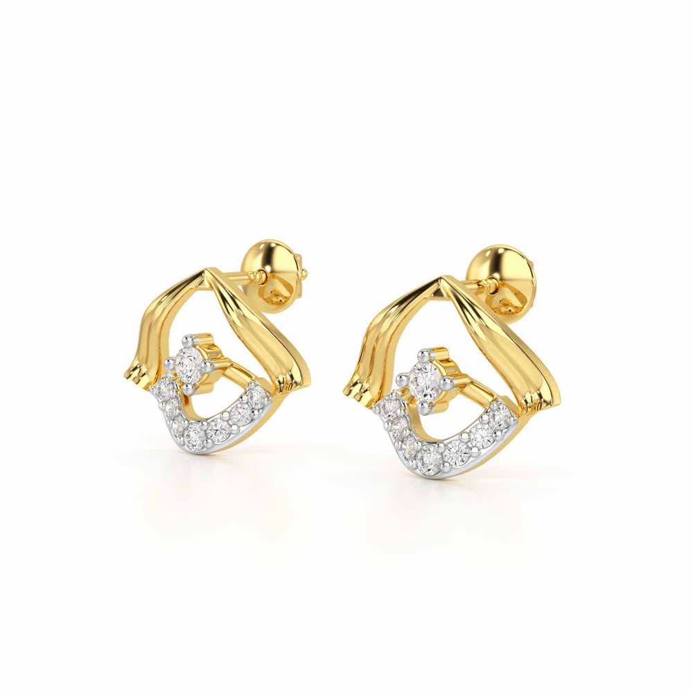 Galactic Glam Silver Earrings - Yellow Gold - Image 3