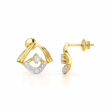 Galactic Glam Silver Earrings - Yellow Gold - Image 4