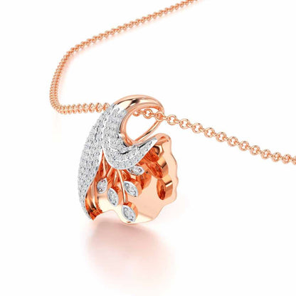 Gardenia Silver Pendant - Rose Gold - Image 2