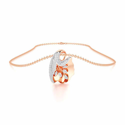 Gardenia Silver Pendant - Rose Gold - Image 3