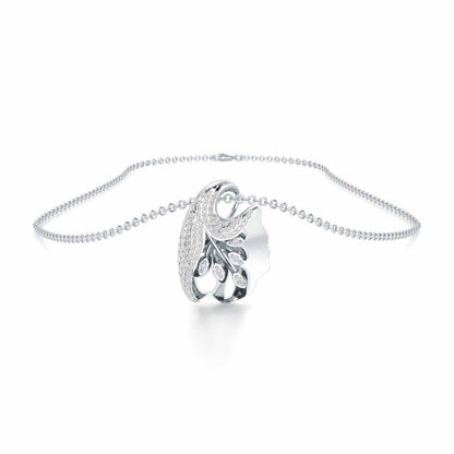 Gardenia Silver Pendant - White Gold - Image 3