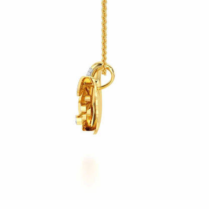 Gardenia Silver Pendant - Yellow Gold - Image 4