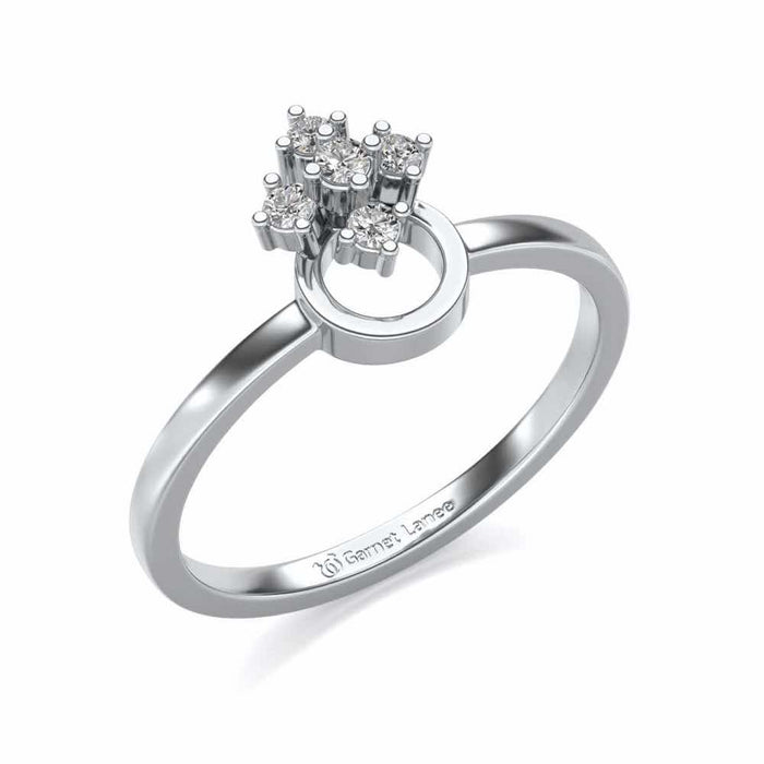 Garima Silver Ring - White Gold - Image 1
