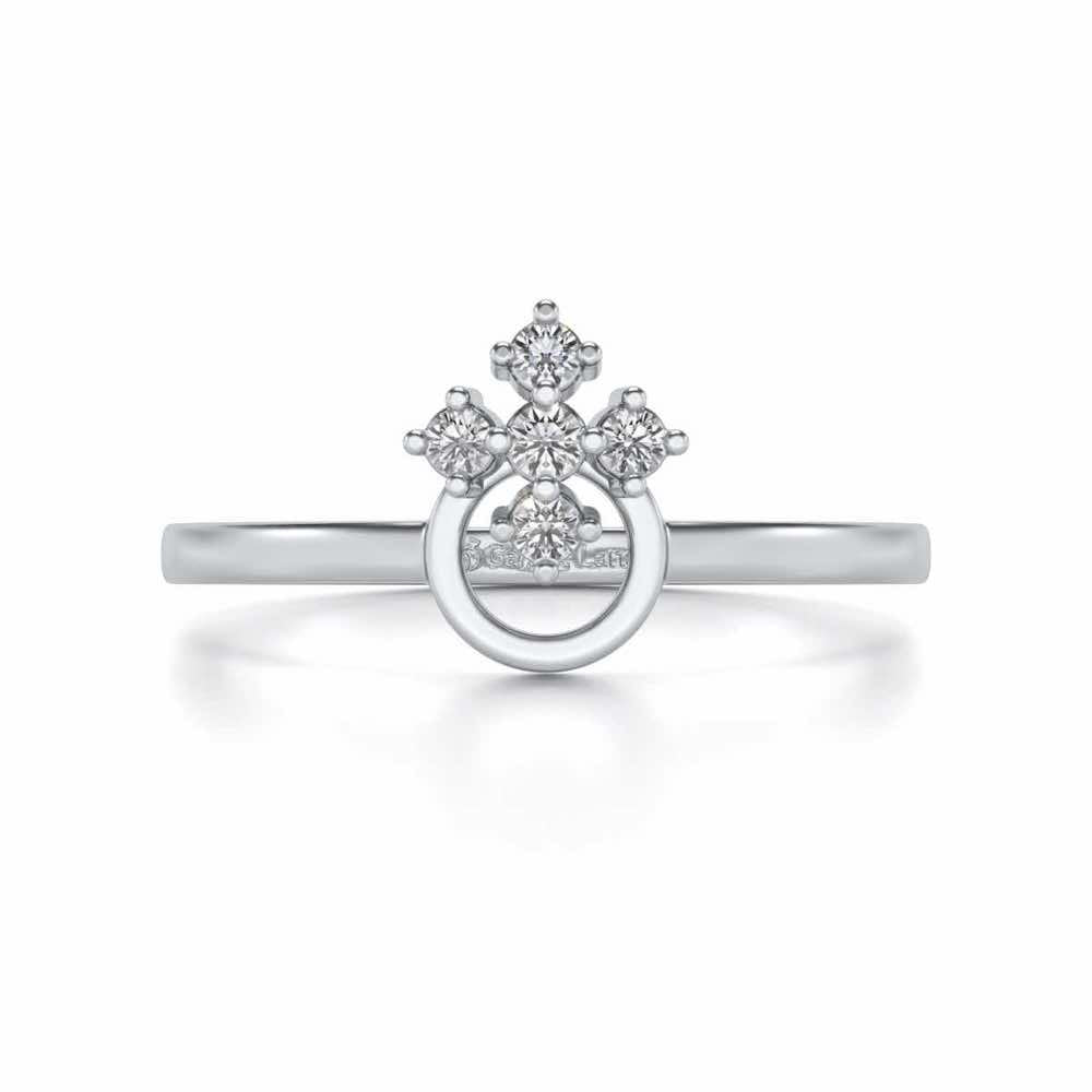 Garima Silver Ring - White Gold - Image 4