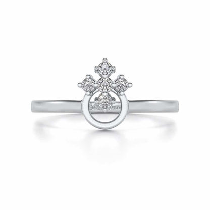Garima Silver Ring - White Gold - Image 4