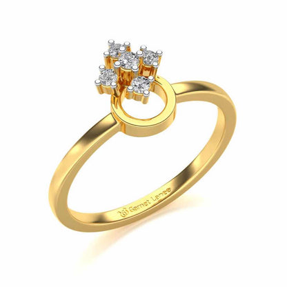 Garima Silver Ring - Yellow Gold - Image 1