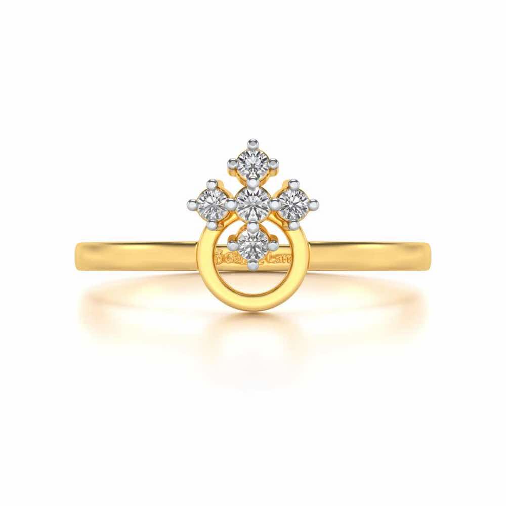 Garima Silver Ring - Yellow Gold - Image 4