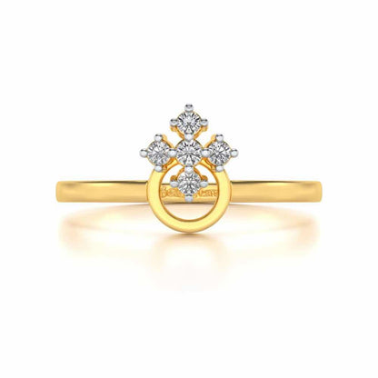 Garima Silver Ring - Yellow Gold - Image 4