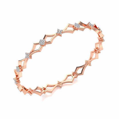 Garland Silver Bangles - Rose Gold - Image 1