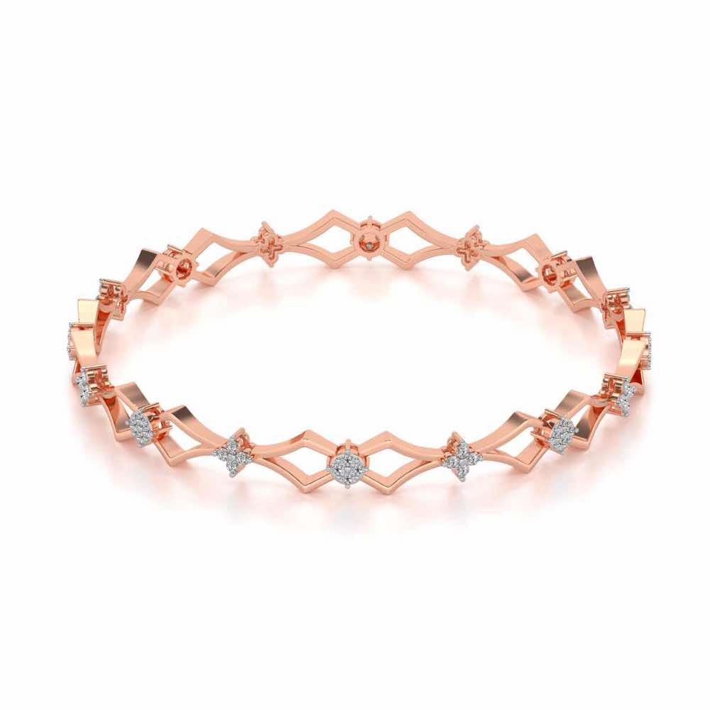 Garland Silver Bangles - Rose Gold - Image 2
