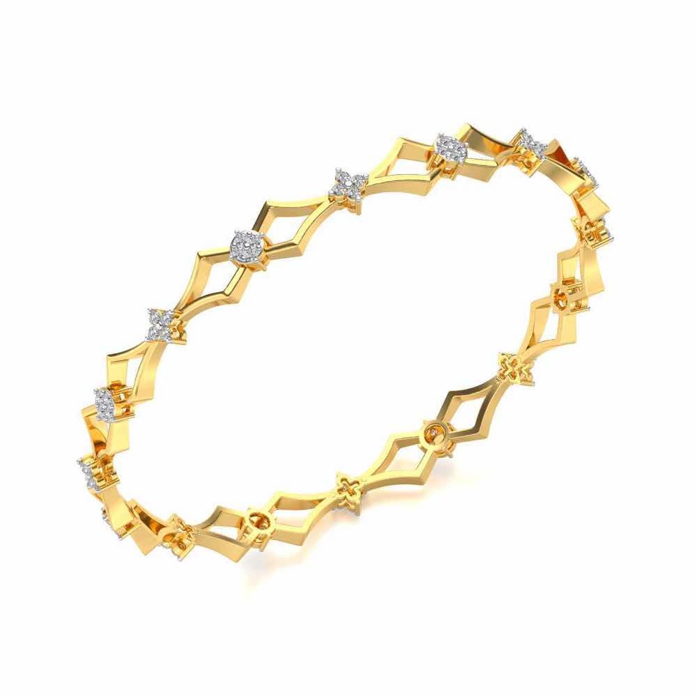 Garland Silver Bangles - Yellow Gold - Image 1