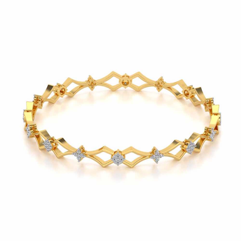 Garland Silver Bangles - Yellow Gold - Image 2