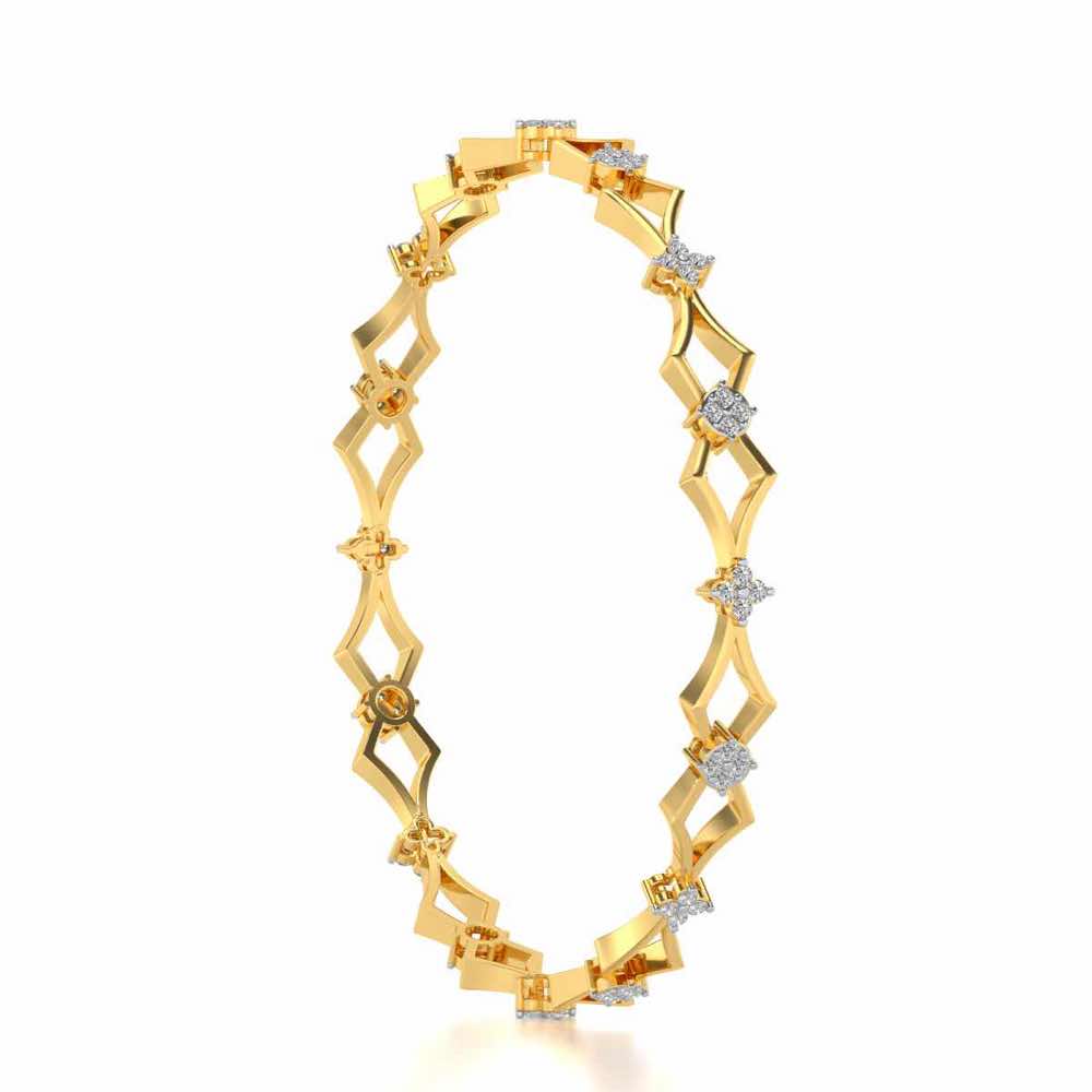 Garland Silver Bangles - Yellow Gold - Image 3