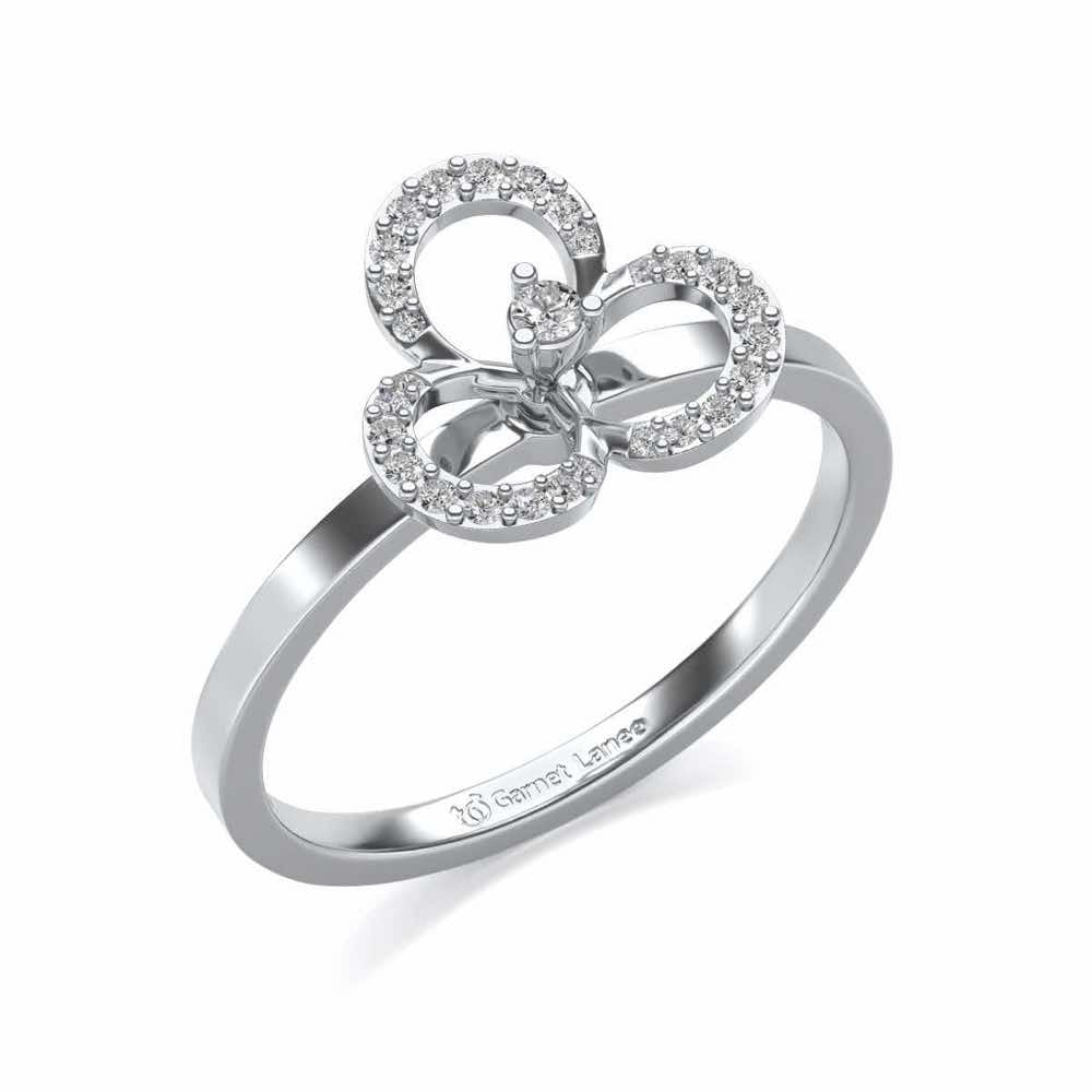 Gaurangi Silver Ring - White Gold - Image 1