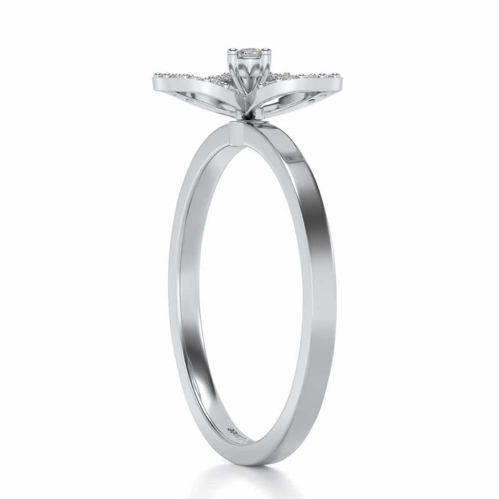 Gaurangi Silver Ring - White Gold - Image 3