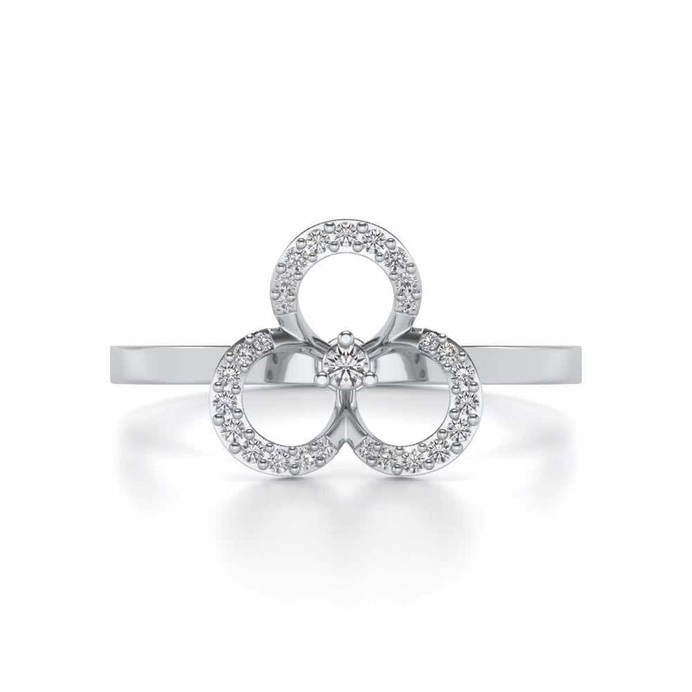 Gaurangi Silver Ring - White Gold - Image 4
