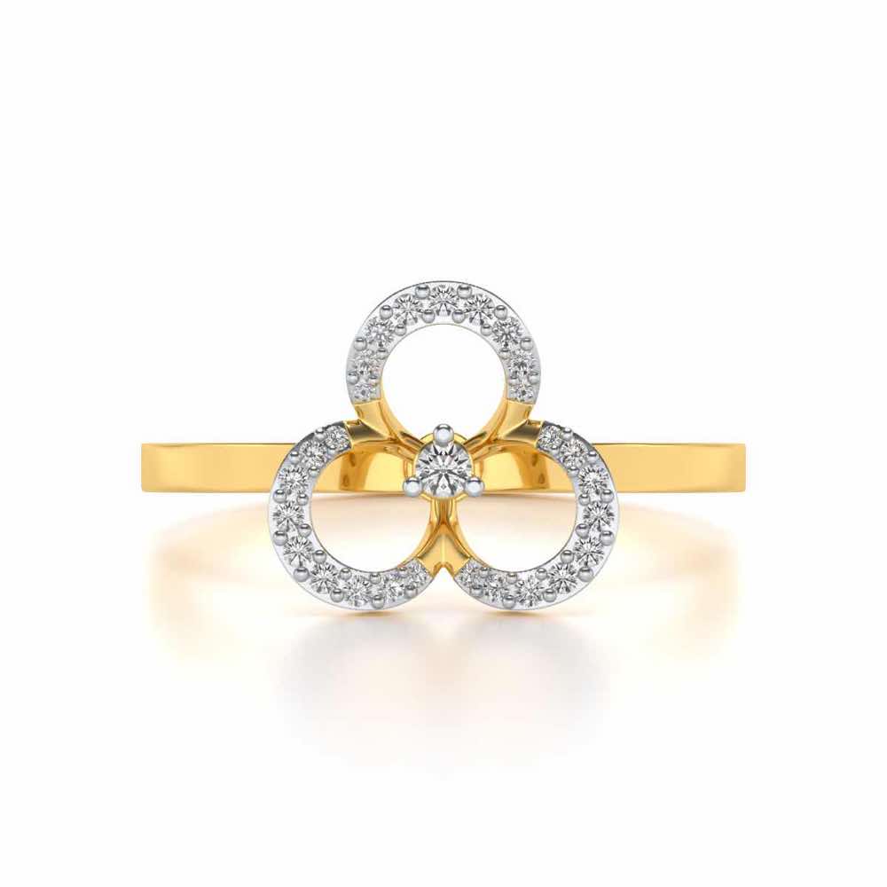 Gaurangi Silver Ring - Yellow Gold - Image 4