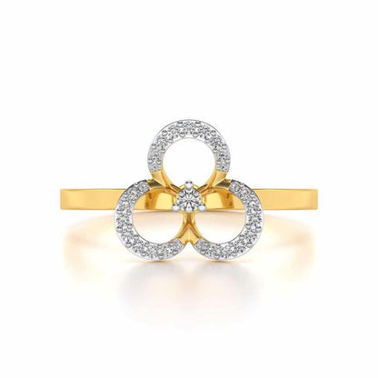 Gaurangi Silver Ring - Yellow Gold - Image 4