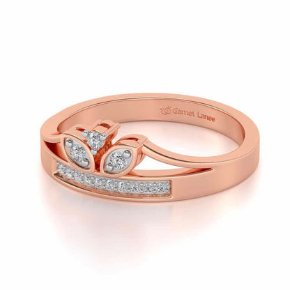 Gauri Silver Ring - Rose Gold - Image 2