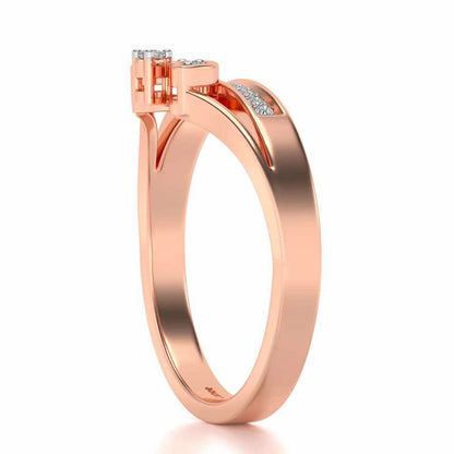 Gauri Silver Ring - Rose Gold - Image 3