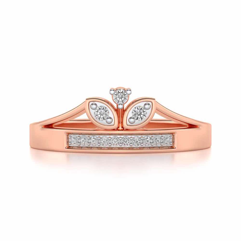 Gauri Silver Ring - Rose Gold - Image 4