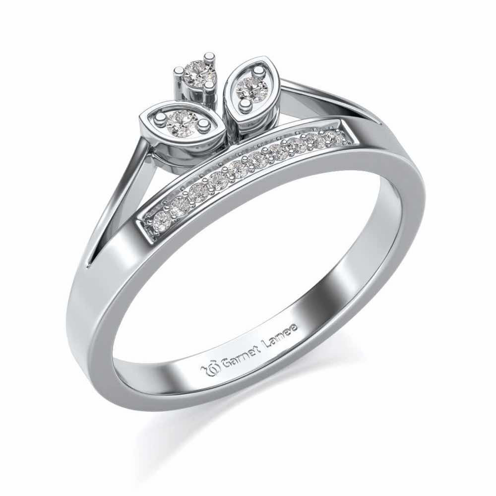 Gauri Silver Ring - White Gold - Image 1