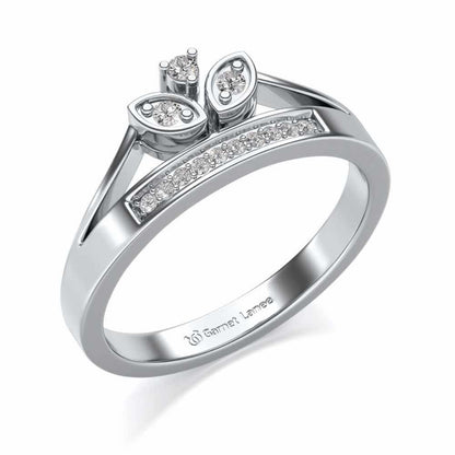 Gauri Silver Ring - White Gold - Image 1