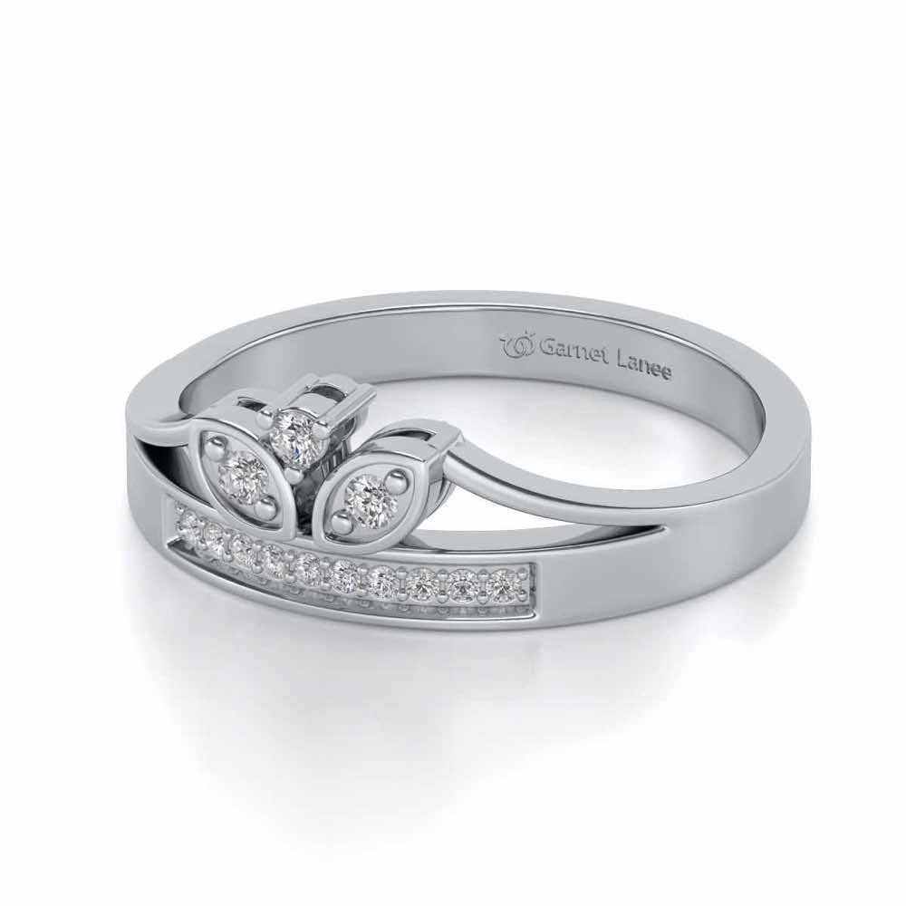 Gauri Silver Ring - White Gold - Image 2