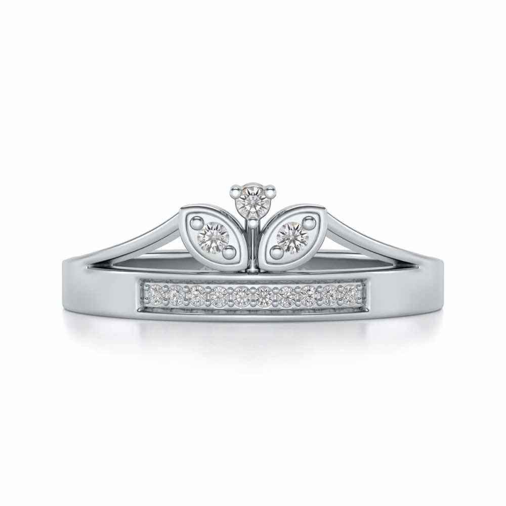 Gauri Silver Ring - White Gold - Image 4