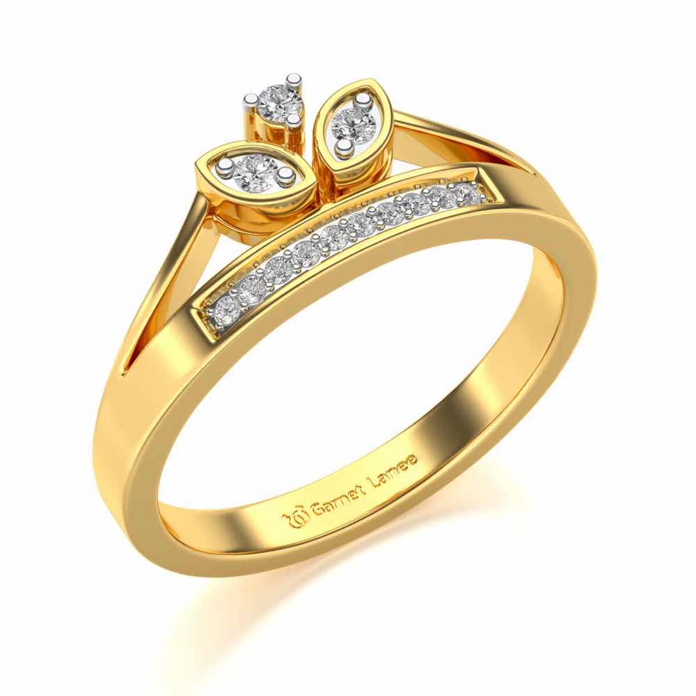 Gauri Silver Ring - Yellow Gold - Image 1