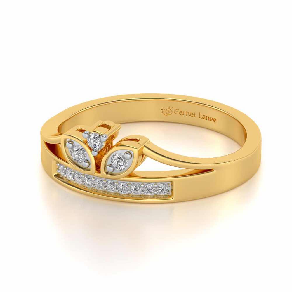 Gauri Silver Ring - Yellow Gold - Image 2