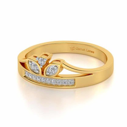 Gauri Silver Ring - Yellow Gold - Image 2