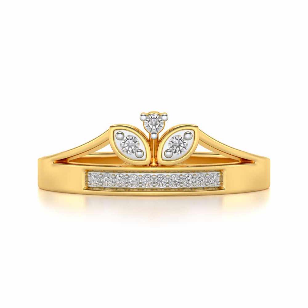 Gauri Silver Ring - Yellow Gold - Image 4