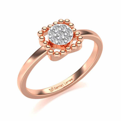 Gayatri Silver Ring - Rose Gold - Image 1