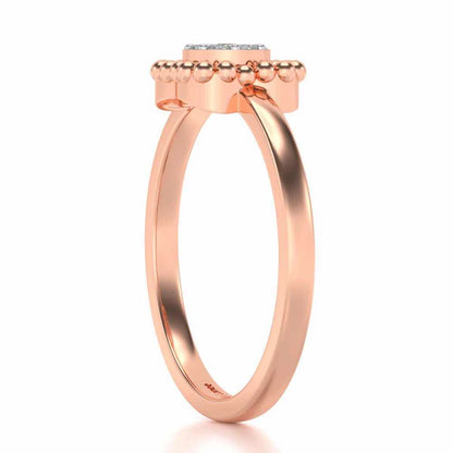 Gayatri Silver Ring - Rose Gold - Image 3