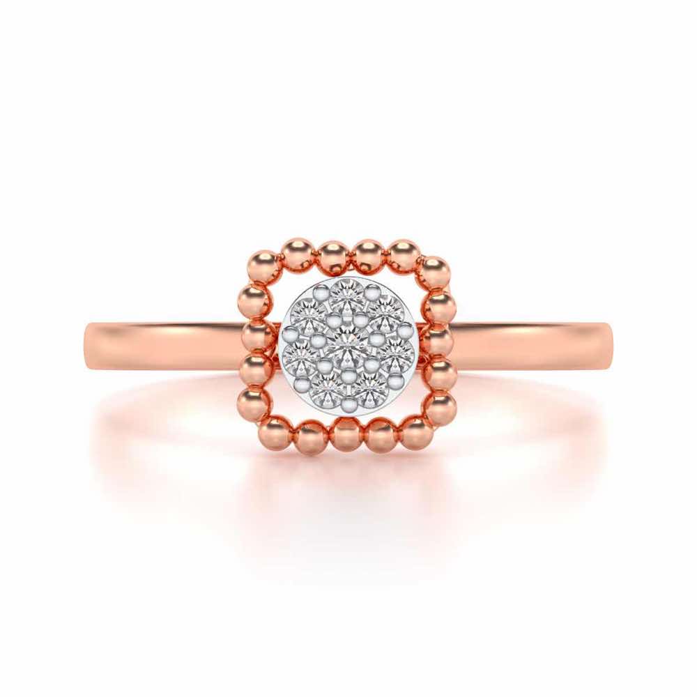 Gayatri Silver Ring - Rose Gold - Image 4